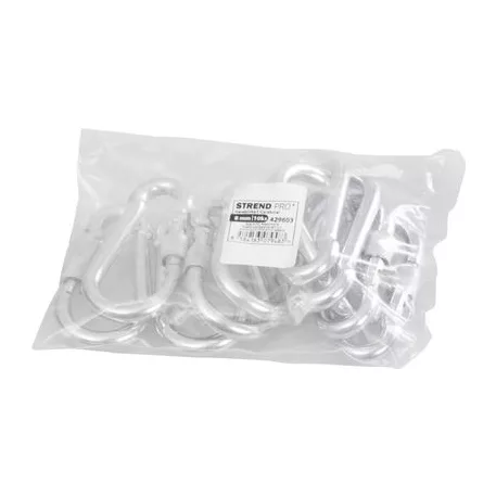 Karabiner Strend Pro, anyával, 8 mm, csom. 10 db