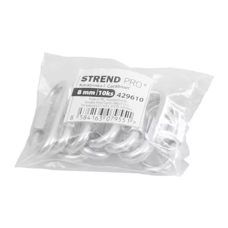 Karabiner Strend Pro, anyával, 8 mm, csom. 10 db
