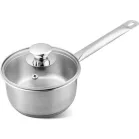 Lábos MagicHome Chloe, 14 cm, 1 literes, üveg fedővel, rozsdamentes