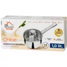 Lábos MagicHome Chloe, 14 cm, 1 literes, üveg fedővel, rozsdamentes