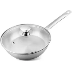   Serpenyő MagicHome Chloe, 20 cm, 1,5 liter, üvegfedővel, rozsdamentes