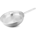 Serpenyő MagicHome Chloe, 26 cm, 3,2 liter, üvegfedővel, rozsdamentes