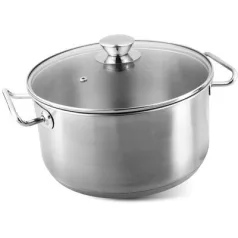   Lábas MagicHome Chloe, edény, 26 cm, 6,6 liter, üvegfedővel, rozsdamentes acél