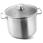 Edény MagicHome Chloe, 24 cm, 8 liter, üvegfedővel, rozsdamentes acél