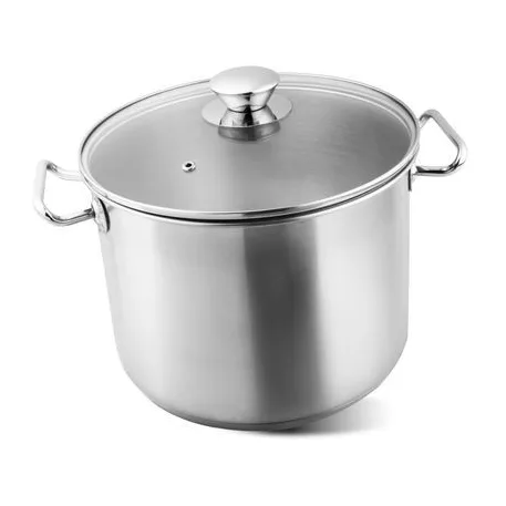 Edény MagicHome Chloe, 24 cm, 8 liter, üvegfedővel, rozsdamentes acél