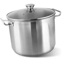   Edény MagicHome Chloe, 26 cm, 10 liter, üvegfedővel, rozsdamentes acél