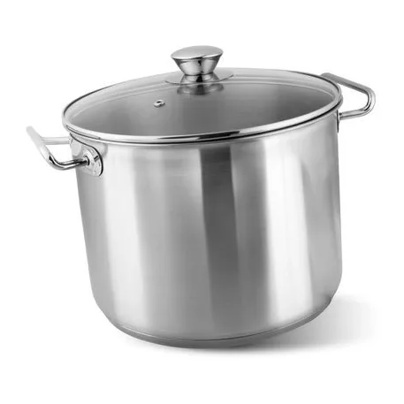 Edény MagicHome Chloe, 26 cm, 10 liter, üvegfedővel, rozsdamentes acél