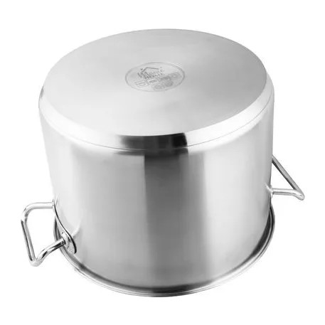 Edény MagicHome Chloe, 30 cm, 15 liter, üvegfedővel, rozsdamentes acél