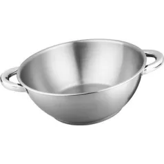   Wok edény MagicHome Chloe, 26 cm, 5 liter, üvegfedővel, rozsdamentes acél