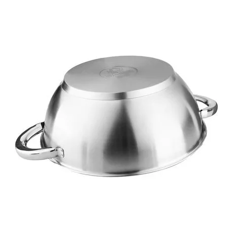 Wok edény MagicHome Chloe, 26 cm, 5 liter, üvegfedővel, rozsdamentes acél