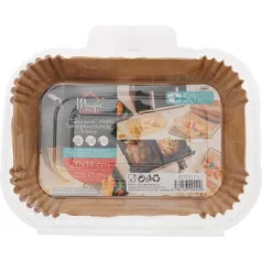   Papír MagicHome, sütéshez, forró levegős fritőzbe, élelmiszeripari papír, 22x14x4,5 cm, 50 db