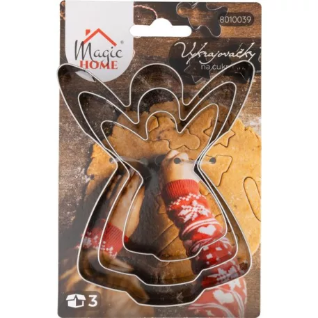 Kiszúró MagicHome Karácsony, sütéshez, angyal, forma, 3 db