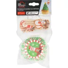 Papír és fogpiszkáló készlet MagicHome Karácsony, muffinokhoz sütéshez, 48 db-os készlet
