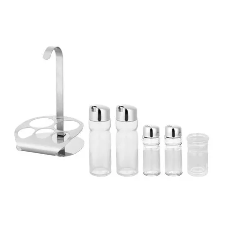 Fűszertartó készlet MagicHome, állványban, rozsdamentes acél