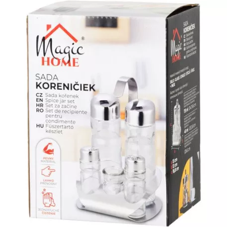 Fűszertartó készlet MagicHome, állványban, rozsdamentes acél