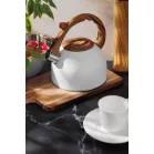 Teáskanna MagicHome, sípoló, fehér, 2500 ml