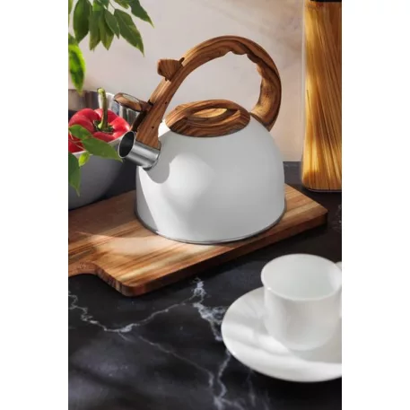 Teáskanna MagicHome, sípoló, fehér, 2500 ml