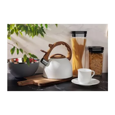 Teáskanna MagicHome, sípoló, fehér, 2500 ml