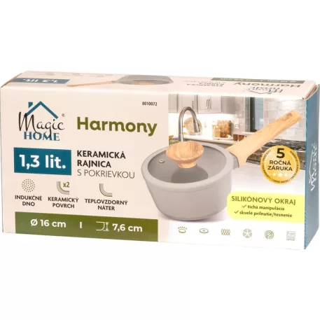 MagicHome Harmony lábas, üvegfedővel, 16 cm
