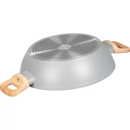 MagicHome Harmony Lábas, lapos, üvegfedővel, 26 cm