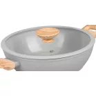 MagicHome Harmony Lábas, lapos, üvegfedővel, 26 cm