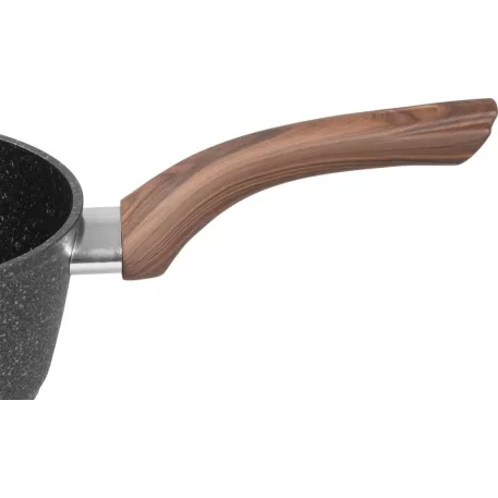 MagicHome Black Marble Line lábas, üvegfedővel, 16 cm