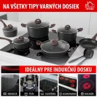 Étkészlet MagicHome Black Marble Line, 13 részes