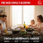 Étkészlet MagicHome Black Marble Line, 13 részes