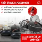Étkészlet MagicHome Black Marble Line, 13 részes