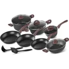 Étkészlet MagicHome Black Marble Line, 13 részes