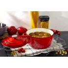 MagicHome Castora Line fazék, 24 cm, 4,0 l. fedővel, zománcozott öntöttvas