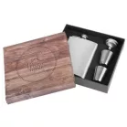 MagicHome Laposüveg szett 2db 30 ml feles pohár, tölcsér, rozsdamentes, ajándekcsomagolás