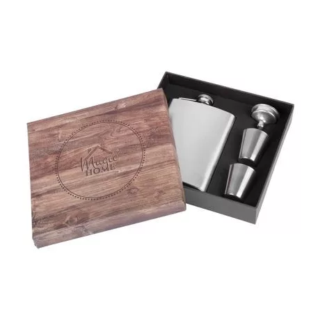 MagicHome Laposüveg szett 2db 30 ml feles pohár, tölcsér, rozsdamentes, ajándekcsomagolás