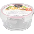 MagicHome 3 db-os kerek, üveg tárolóedény szett, fedővel, 370/800/1500 ml