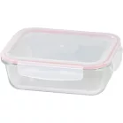 MagicHome üveg tárolóedény, téglalap alakú 1000 ml, fedővel, Clip