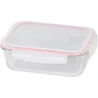 MagicHome üveg tárolóedény, téglalap alakú, 1500 ml, fedővel, Clip