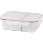 Tárolódoboz MagicHome, üveg, téglalap alakú, 1500 ml, fedővel, elválasztóval