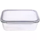 MagicHome tároló, üveg, téglalap alakú, 650 ml, fedővel, szellőző szeleppel