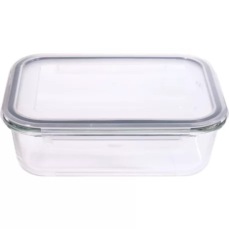 MagicHome tároló, üveg, téglalap alakú, 650 ml, fedővel, szellőző szeleppel