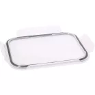 MagicHome tároló, üveg, téglalap alakú, 650 ml, fedővel, szellőző szeleppel