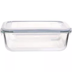   MagicHome üveg tároló, téglalap alakú, 1000 ml, fedővel, szellőző szeleppel