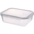 MagicHome üveg tároló, téglalap alakú, 1000 ml, fedővel, szellőző szeleppel
