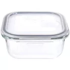 Tároló MagicHome, üveg, négyzetes, 800 ml, fedővel, szellőző szeleppel