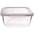 Tároló MagicHome, üveg, négyzetes, 1200 ml, fedővel, szellőző szeleppel