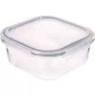 Tároló MagicHome, üveg, négyzetes, 1200 ml, fedővel, szellőző szeleppel