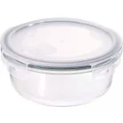 Tárolóedény MagicHome, üveg, kerek, 950 ml, fedővel, szellőzőszeleppel