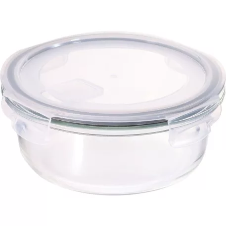 Tárolóedény MagicHome, üveg, kerek, 950 ml, fedővel, szellőzőszeleppel