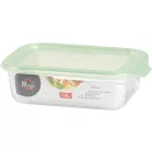 Tároló MagicHome, üveg, téglalap alakú, 1000 ml, fedővel, non-snap