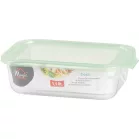 Tároló MagicHome, üveg, téglalap alakú, 1500 ml, fedővel