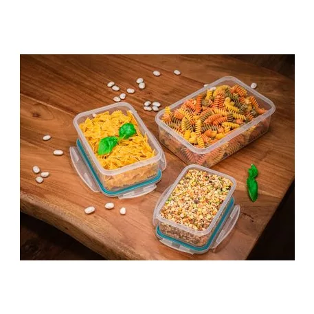 MagicHome 0,5 / 1 / 1,5 literes 3 db-os tárolódoboz, négyszögletes,